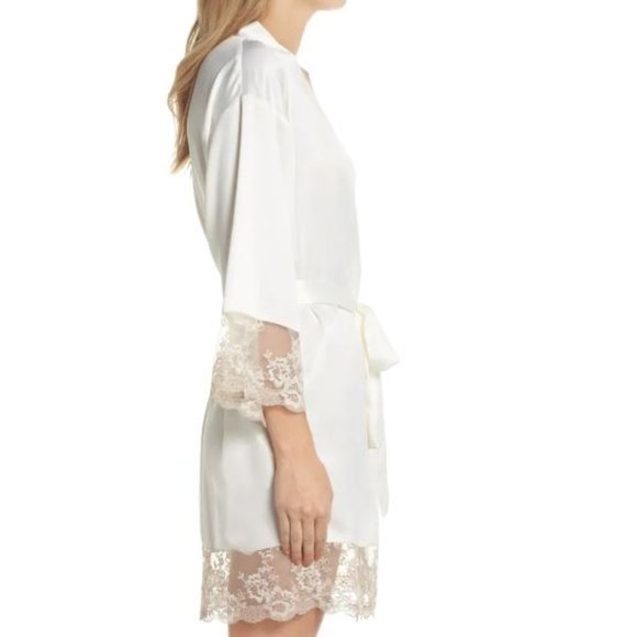 Flora Nikrooz - Rosa Charmeuse Robe Ivory M - Picture 5 of 6